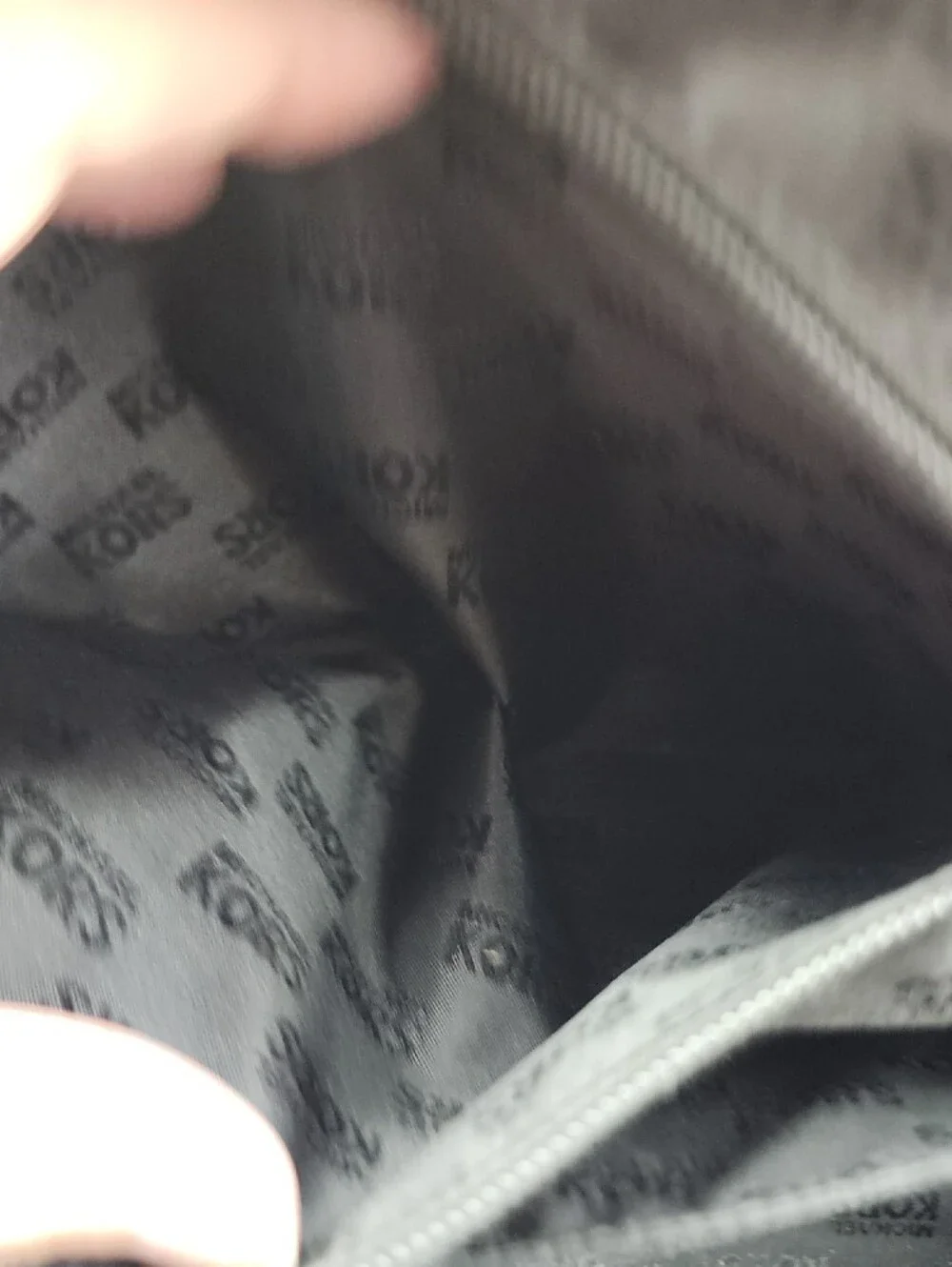 Michael Kors Black Pebbled Leather Satchel with Silver MK Charm